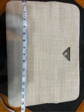 Weavers Beige Laptop Sleeve Weavers 15” Laptop Sleeve Linen Fabric Padded Case C